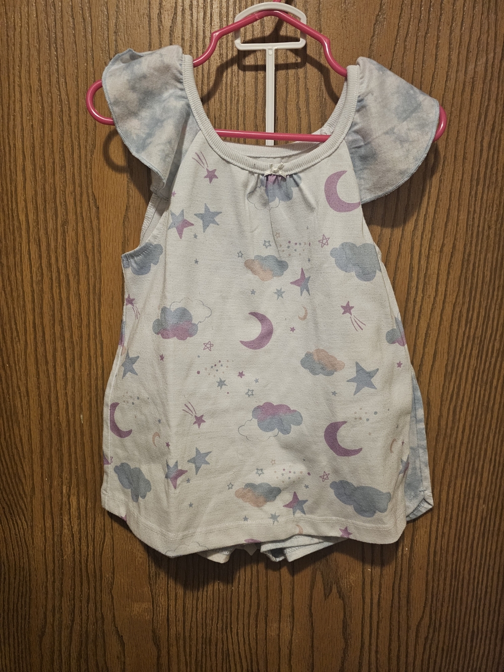 Carter's White Tank Top with Pastel Moon & Cloud Print